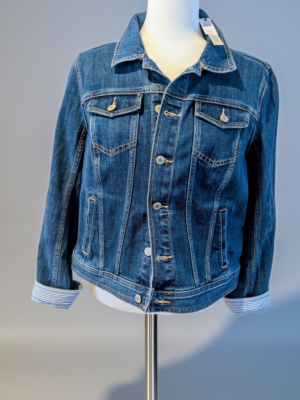 Talbots Dark Blue Denim Trucker Jacket